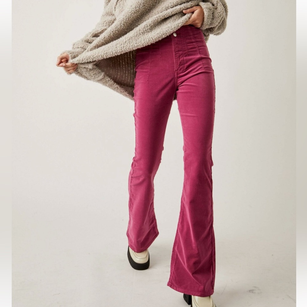 Free People We The Free Jayde High Rise Flare Corduroy Pants NWT